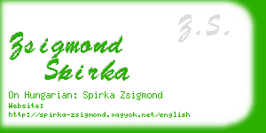 zsigmond spirka business card